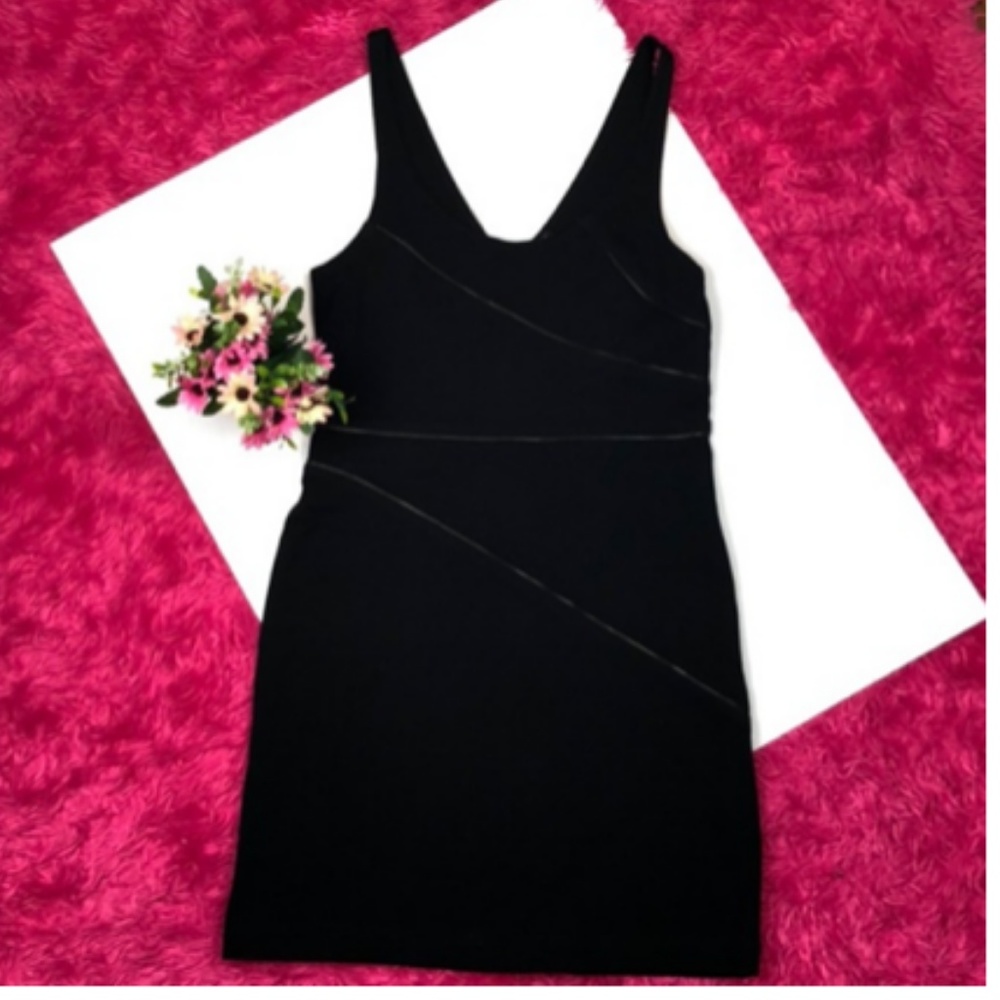 Theory Black Zipper Embellished Bodycon Dress